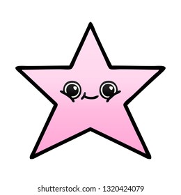 gradient shaded cartoon of a star fish