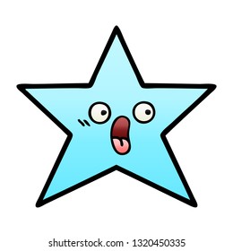 gradient shaded cartoon of a star fish