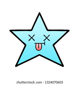 gradient shaded cartoon of a star fish