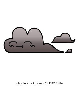 gradient shaded cartoon of a storm cloud