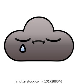 gradient shaded cartoon of a storm cloud