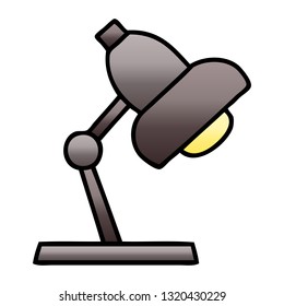 gradient shaded cartoon of a table lamp