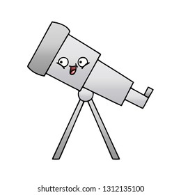 gradient shaded cartoon of a telescope