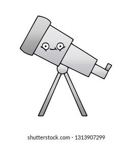 gradient shaded cartoon of a telescope