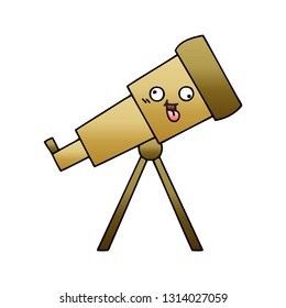 gradient shaded cartoon of a telescope