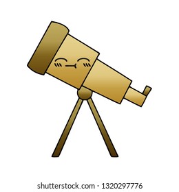 gradient shaded cartoon of a telescope