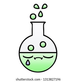 gradient shaded cartoon of a test tube