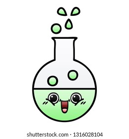 gradient shaded cartoon of a test tube