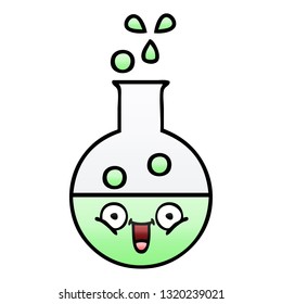 gradient shaded cartoon of a test tube