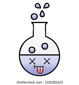 gradient shaded cartoon of a test tube