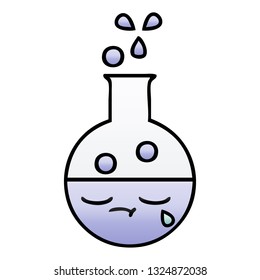 gradient shaded cartoon of a test tube