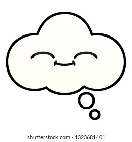 gradient shaded cartoon of a thought bubble