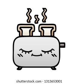 gradient shaded cartoon of a of a toaster