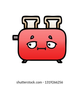 gradient shaded cartoon of a of a toaster