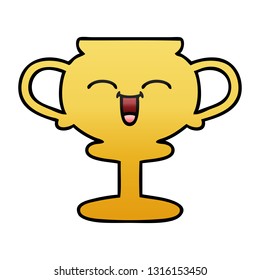 gradient shaded cartoon of a trophy