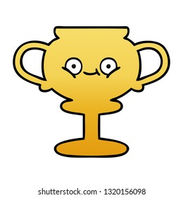 gradient shaded cartoon of a trophy