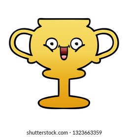 gradient shaded cartoon of a trophy