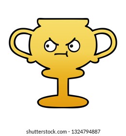 gradient shaded cartoon of a trophy