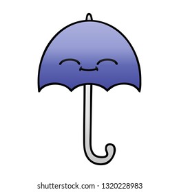 gradient shaded cartoon of a umbrella