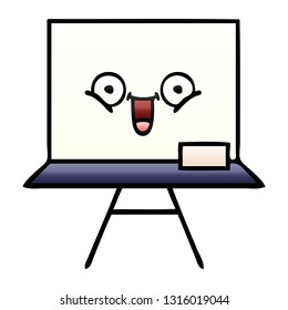 gradient shaded cartoon of a white board