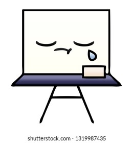 gradient shaded cartoon of a white board