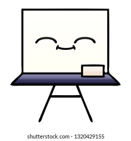 gradient shaded cartoon of a white board