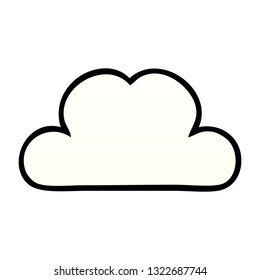 gradient shaded cartoon of a white cloud