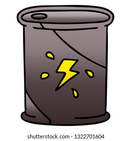 gradient shaded quirky cartoon barrel of fuel