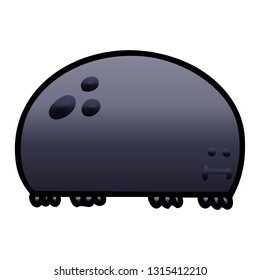 gradient shaded quirky cartoon beetle