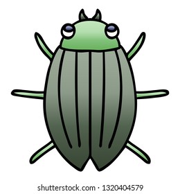 gradient shaded quirky cartoon beetle