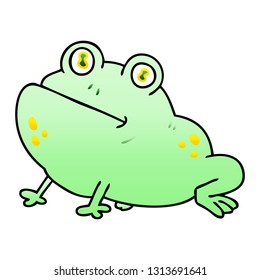 gradient shaded quirky cartoon frog