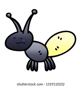 gradient shaded quirky cartoon light bug