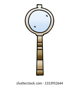 gradient shaded quirky cartoon magnifying glass