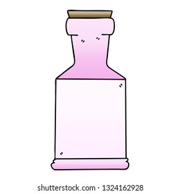 gradient shaded quirky cartoon potion bottle