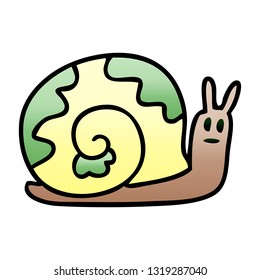gradient shaded quirky cartoon snail