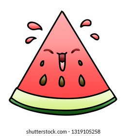 gradient shaded quirky cartoon watermelon 