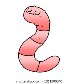 gradient shaded quirky cartoon worm