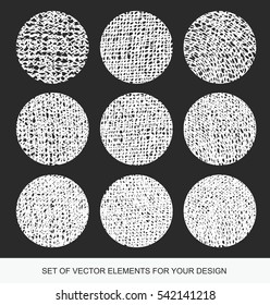Gradient shading vector elements. Collection isolated textures, brushes, graphics, design. Handmade. Abstract background. Modernistic Art.