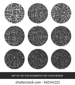 Gradient shading vector elements. Collection isolated textures, brushes, graphics, design. Handmade. Abstract background. Modernistic Art.