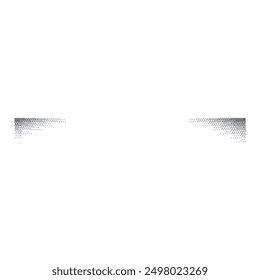 Gradient shadow with grainy noise and stipple effect. lines with dot and grit texture. Drop shadow with shaded edges. Flat vector illustration isolated on white background.