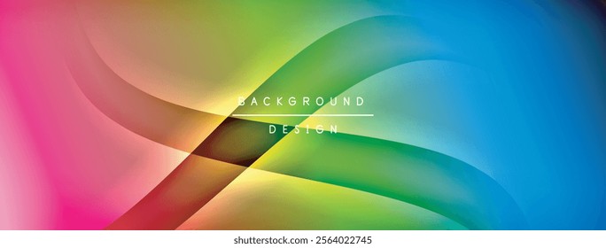 Gradient and shadow wave line geometric background. Vector Illustration For Wallpaper, Banner, Background, Card, Book Illustration, landing page