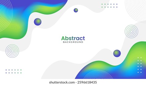 Gradient shape blue and green wave background