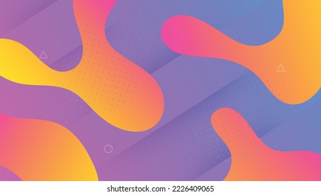 Gradient Shape. Digital Texture. 3d Dynamic Banner. Geometric Background. Vibrant Frame. Purple Mobile Flyer. Commercial Brochure. Art Landing Page. Magenta Gradient Shape