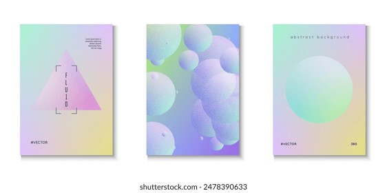 Gradient Shape. Noise Triangle Poster. Holographic Design. Vibrant Banner. Astronaut Galaxy Collection. Hipster Poster. Violet Grain Minimal Set. Purple Gradient Shape