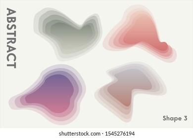 Gradient shape set template color palette