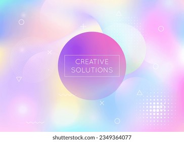 Gradient Shape. Vibrant Flyer. Magic Fluorescent Composition. Dynamic Dots. Violet Retro Pattern. Hipster Background. Modern Design. Round Screen. Blue Gradient Shape
