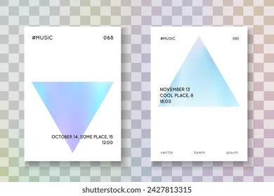 Gradient Shape. Violet Color Flyer. Spectrum Presentation. Geometric Background. Chrome Banner. Vintage Effect. Colorful Metal Backdrop. Purple Gradient Shape
