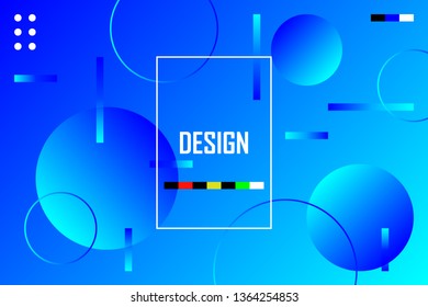 Gradient shapes composition. Geometric background with figures. EPS 10 - Vector