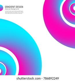 Gradient shapes design bright abstract vector background