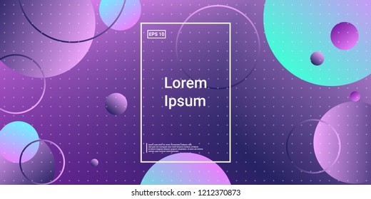 Gradient shapes Glow Effect. Cool round gradient shapes. Vanishing circles merging. Digital Bright Geometric Element Brochure, Website, Design. Simple Vibrant Composition. Vector illustration Eps10.